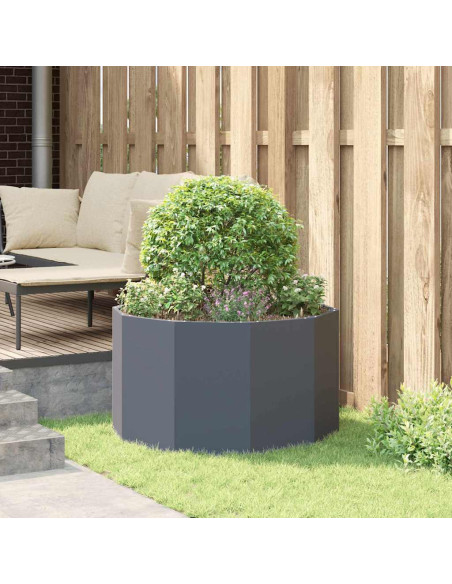 Fioriera Antracite 90 x 90 x 50 cm Acciaio
