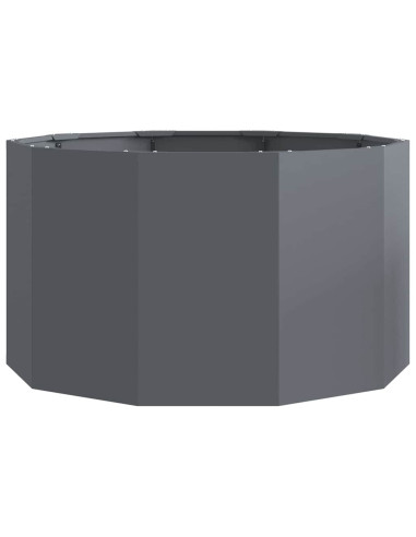 Fioriera Antracite 90 x 90 x 50 cm Acciaio