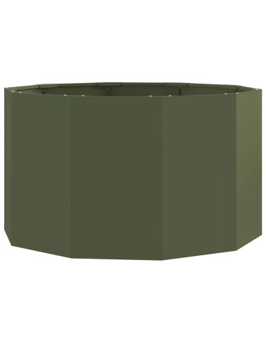 Fioriera Verde oliva 90 x 90 x 50 cm Acciaio