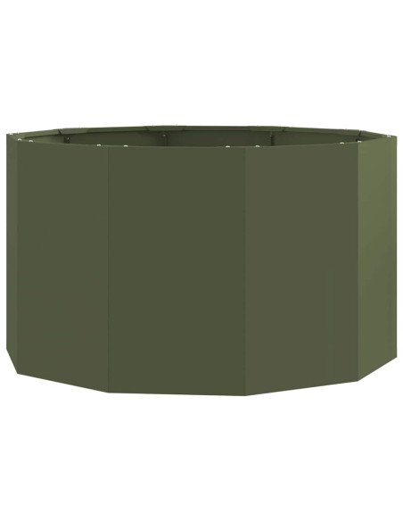 Fioriera Verde oliva 90 x 90 x 50 cm Acciaio