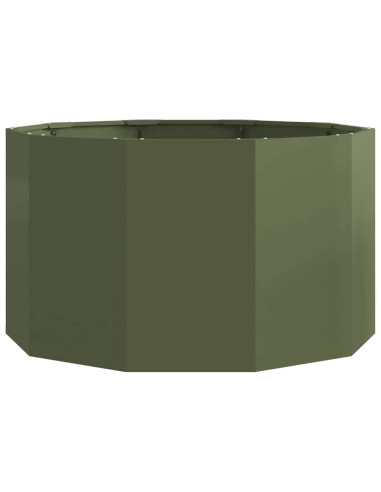 Fioriera Verde oliva 90 x 90 x 50 cm Acciaio