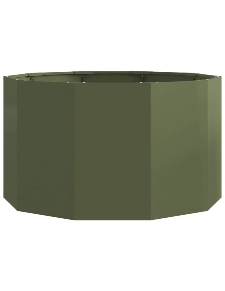 Fioriera Verde oliva 90 x 90 x 50 cm Acciaio