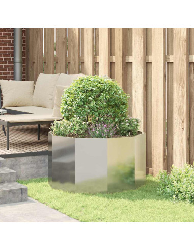 Fioriera Argento 90 x 90 x 50 cm Acciaio inossidabile