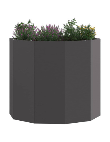 Fioriera Nero 60 x 60 x 50 cm Acciaio