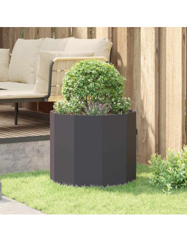 Fioriera Nero 60 x 60 x 50 cm Acciaio