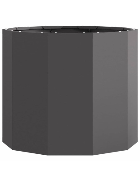 Fioriera Nero 60 x 60 x 50 cm Acciaio