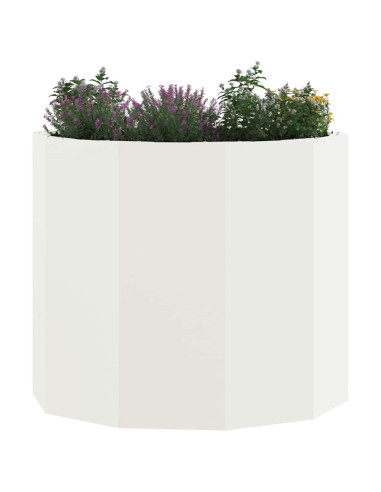 Fioriera Bianco 60 x 60 x 50 cm Acciaio