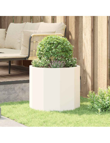 Fioriera Bianco 60 x 60 x 50 cm Acciaio