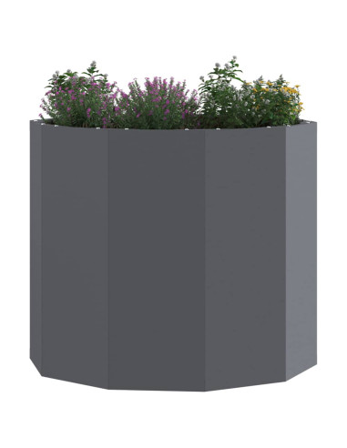 Fioriera Antracite 60 x 60 x 50 cm Acciaio