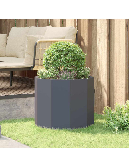 Fioriera Antracite 60 x 60 x 50 cm Acciaio