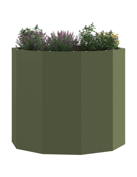 Fioriera Verde oliva 60 x 60 x 50 cm Acciaio