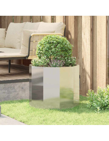 Fioriera Argento 60 x 60 x 50 cm Acciaio inossidabile