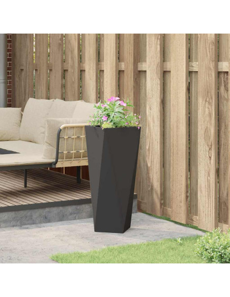 Fioriera Nero 30 x 30 x 75 cm Acciaio