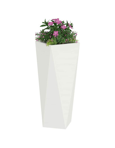 Fioriera Bianco 30 x 30 x 75 cm Acciaio