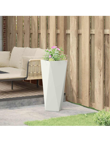 Fioriera Bianco 30 x 30 x 75 cm Acciaio