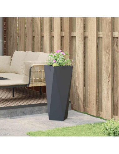 Fioriera Antracite 30 x 30 x 75 cm Acciaio
