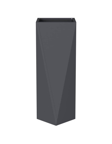 Fioriera Antracite 30 x 30 x 75 cm Acciaio