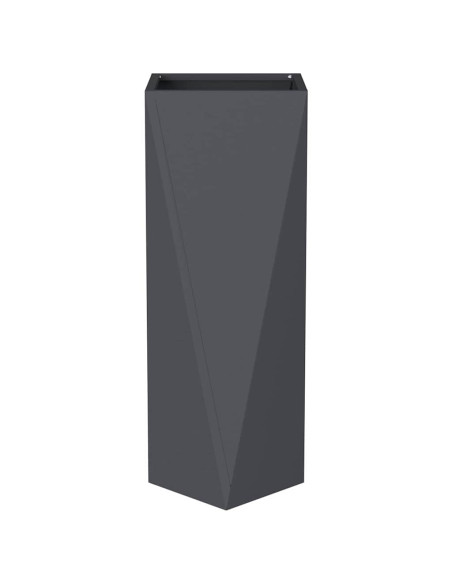 Fioriera Antracite 30 x 30 x 75 cm Acciaio