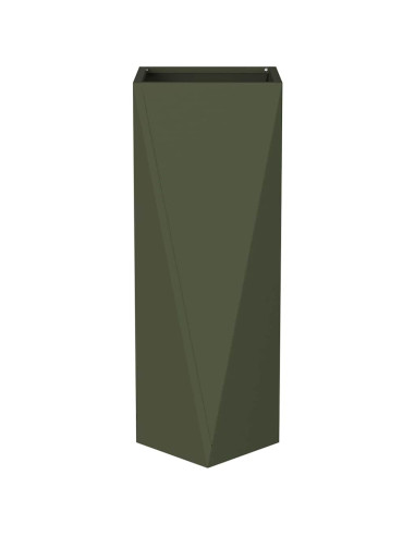 Fioriera Verde oliva 30 x 30 x 75 cm Acciaio