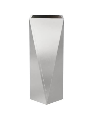 Fioriera Argento 30 x 30 x 75 cm Acciaio inossidabile
