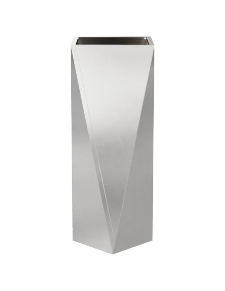 Fioriera Argento 30 x 30 x 75 cm Acciaio inossidabile