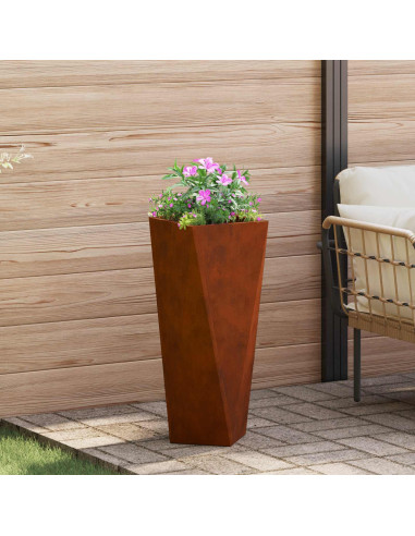 Fioriera 2 pcs Ruggine 30 x 30 x 75 cm