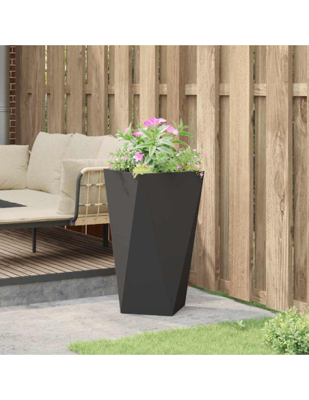 Fioriera Nero 40 x 40 x 75 cm Acciaio