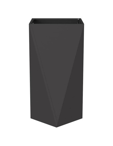 Fioriera Nero 40 x 40 x 75 cm Acciaio