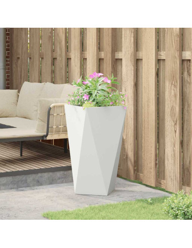 Fioriera Bianco 40 x 40 x 75 cm Acciaio