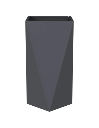 Fioriera Antracite 40 x 40 x 75 cm Acciaio