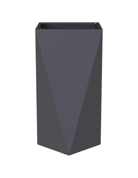 Fioriera Antracite 40 x 40 x 75 cm Acciaio