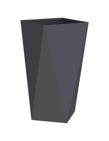 Fioriera 2 pcs Antracite 40 x 40 x 75 cm Acciaio