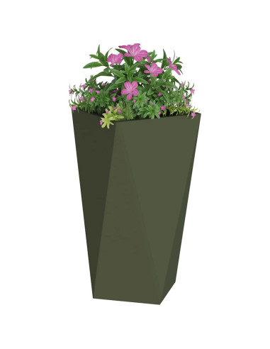 Fioriera Verde oliva 40 x 40 x 75 cm Acciaio