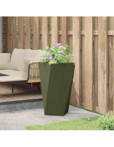 Fioriera Verde oliva 40 x 40 x 75 cm Acciaio