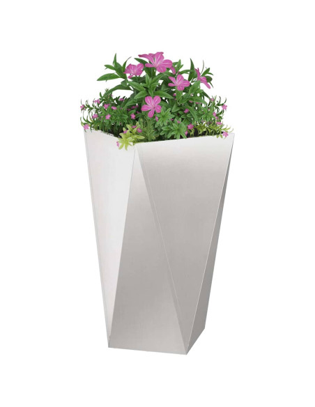 Fioriera Argento 40 x 40 x 75 cm Acciaio inossidabile