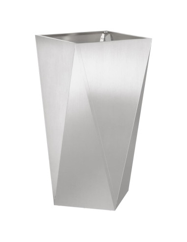 Fioriera 2 pcs Argento 40 x 40 x 75 cm Acciaio inossidabile