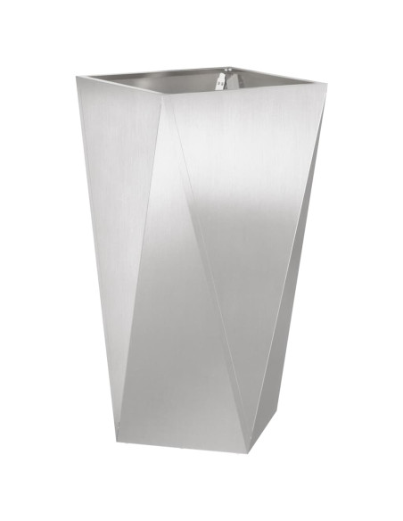 Fioriera 2 pcs Argento 40 x 40 x 75 cm Acciaio inossidabile