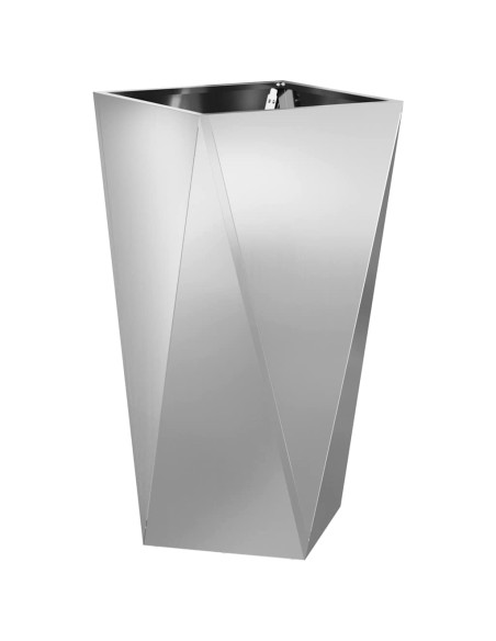 Fioriera Argento 40 x 40 x 75 cm Acciaio zincato