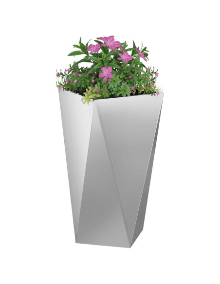 Fioriera Argento 40 x 40 x 75 cm Acciaio zincato