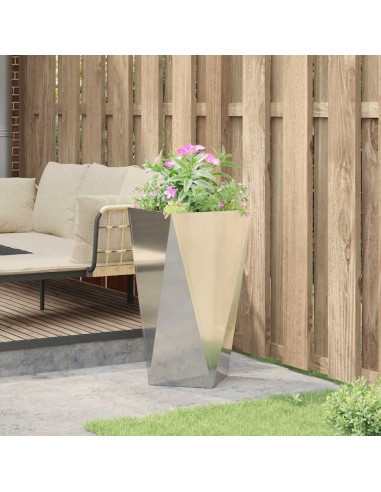 Fioriera Argento 40 x 40 x 75 cm Acciaio zincato