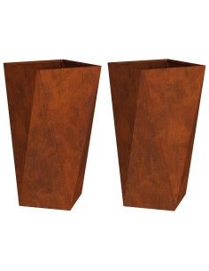 Fioriera 2 pcs Ruggine 40 x 40 x 75 cm 2