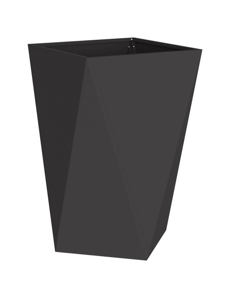 Fioriera Nero 50 x 50 x 75 cm Acciaio