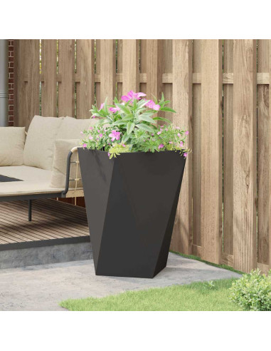 Fioriera Nero 50 x 50 x 75 cm Acciaio