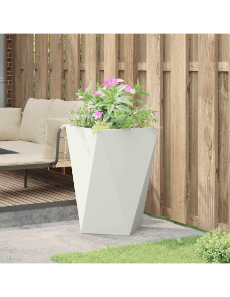 Fioriera Bianco 50 x 50 x 75 cm Acciaio