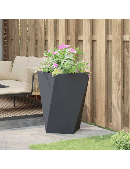 Fioriera Antracite 50 x 50 x 75 cm Acciaio