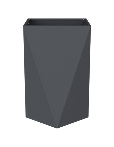 Fioriera Antracite 50 x 50 x 75 cm Acciaio