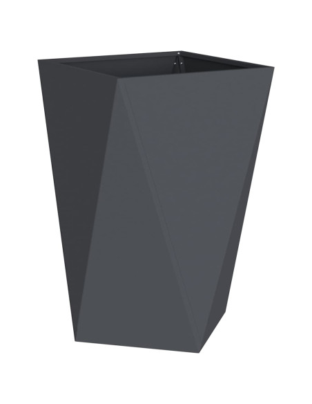 Fioriera 2 pcs Antracite 50 x 50 x 75 cm Acciaio