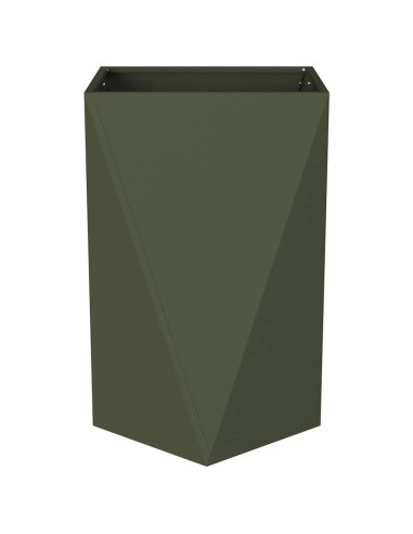 Fioriera Verde oliva 50 x 50 x 75 cm Acciaio