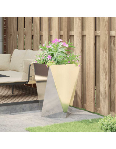 Fioriera Argento 50 x 50 x 75 cm Acciaio inossidabile