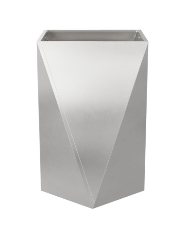 Fioriera Argento 50 x 50 x 75 cm Acciaio inossidabile